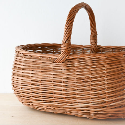 ラトビア マッシュルームバスケット (オーバル)