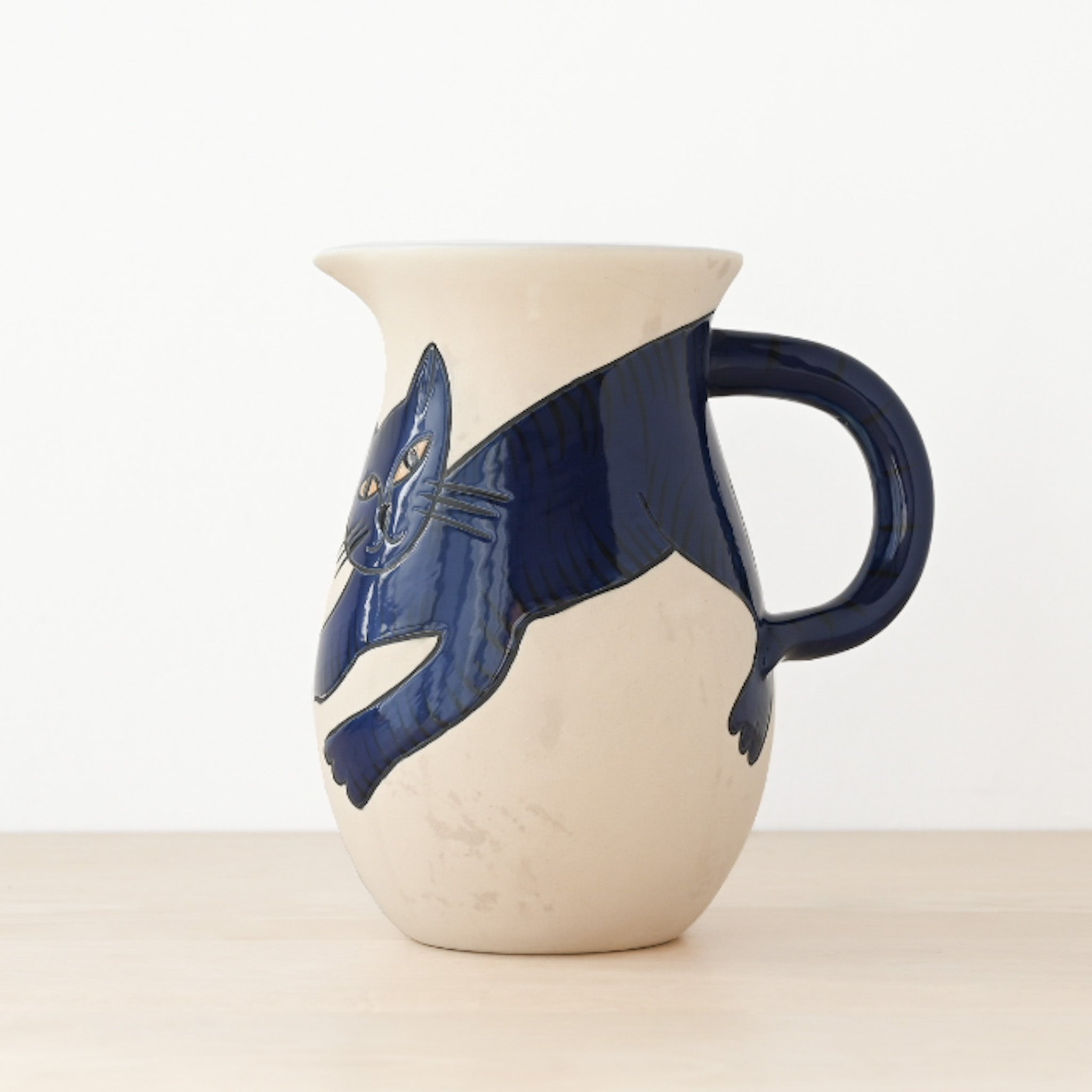 Fifálja Luna Rangelund Blue Cat Pitcher / フィファリャ・ルナ・ランゲルンド 青い猫の水差し