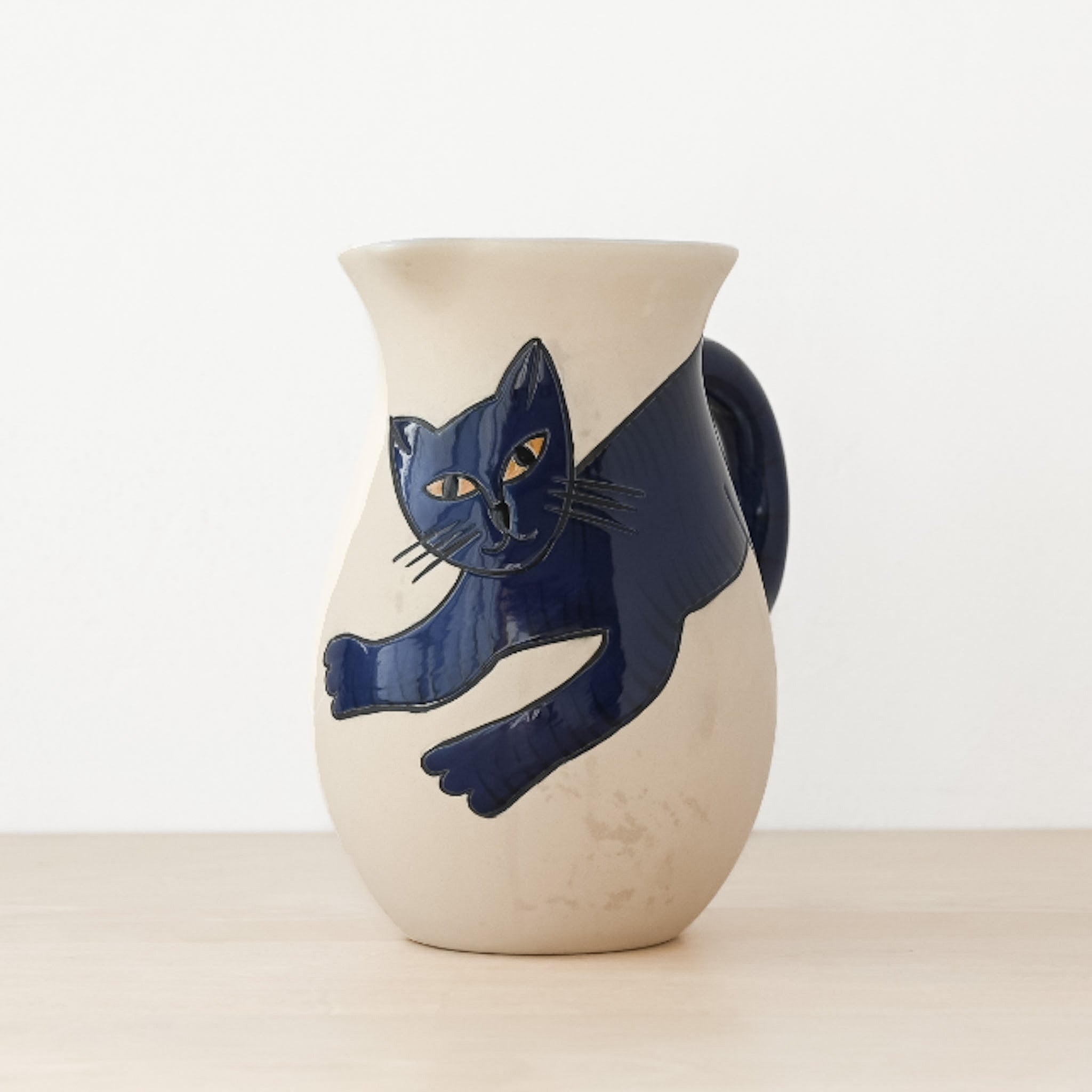 Fifálja Luna Rangelund Blue Cat Pitcher / フィファリャ・ルナ・ランゲルンド 青い猫の水差し