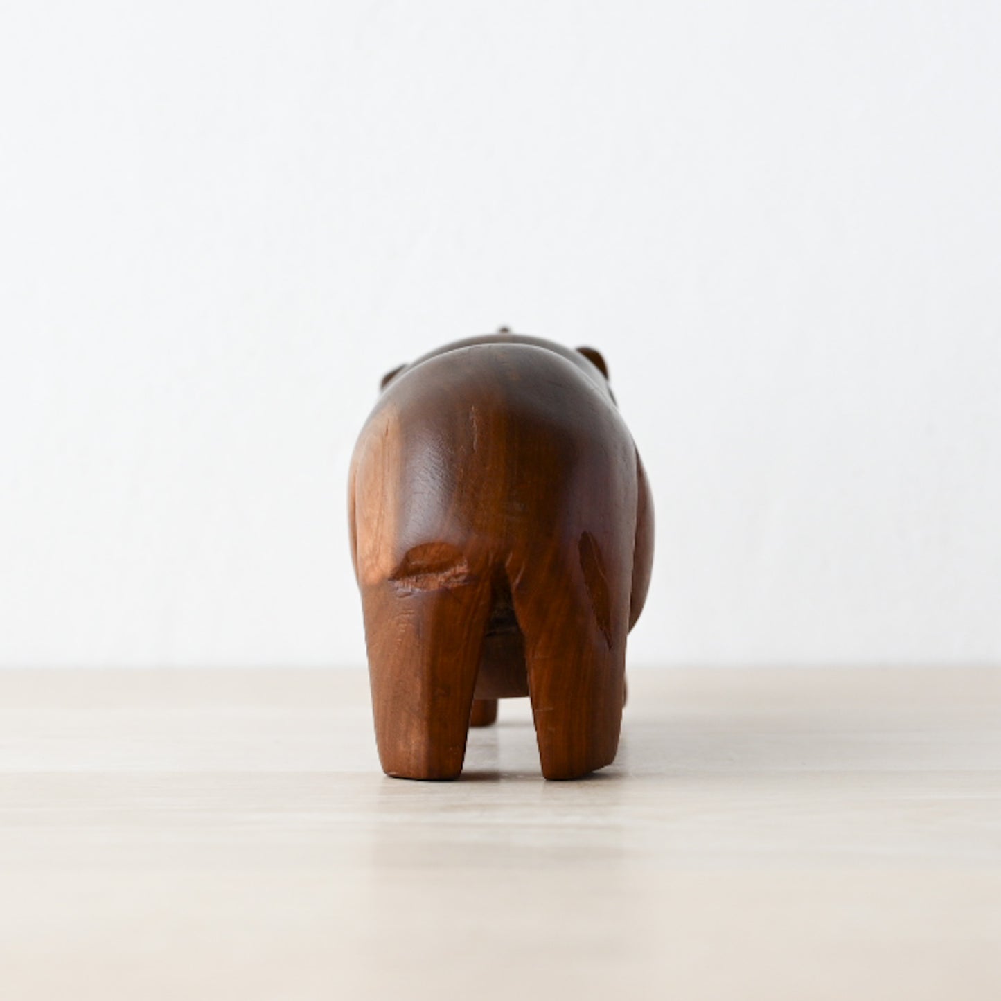 Vintage Teak Wood Rhino / ヴィンテージ チーク サイのオブジェ