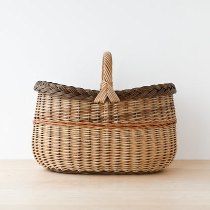 ラトビア  マッシュルームバスケット (ライン)