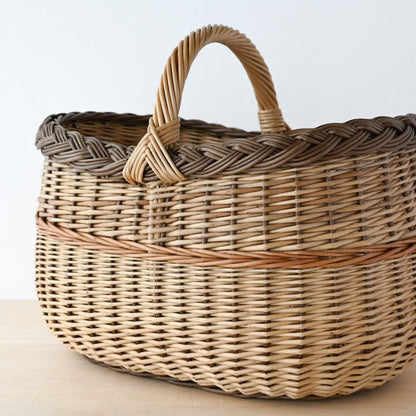 ラトビア  マッシュルームバスケット (ライン)