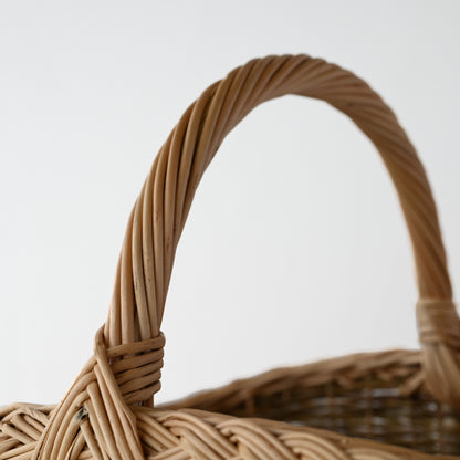 ラトビア  マッシュルームバスケット (ツートン)