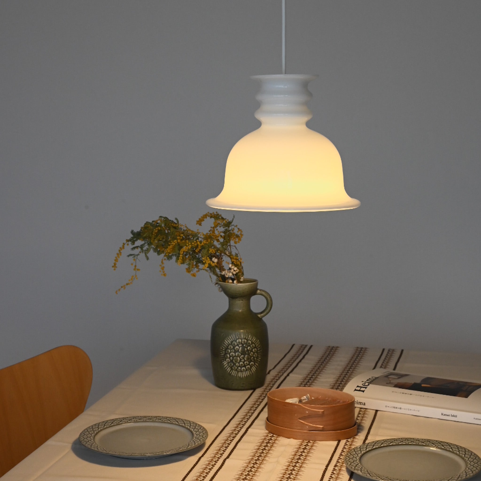 デンマーク / Holmegaard (ホルムガード)  ペンダントライト  クロ  直径25cm