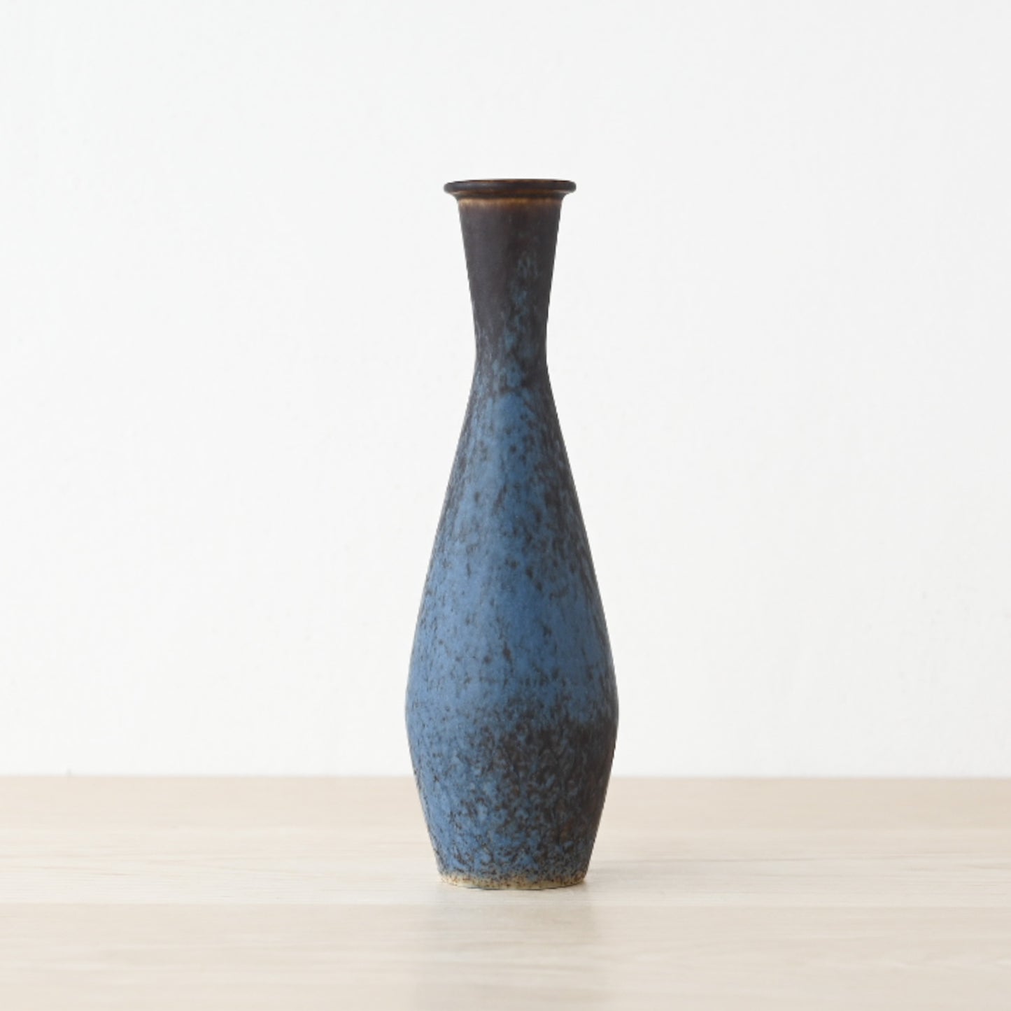 Gunnar Nylund AXV Series Vase / グンナー・ニールンド AXVシリーズ 青と濃茶色の斑模様のフラワーベース