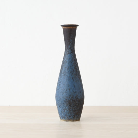 Gunnar Nylund AXV Series Vase / グンナー・ニールンド AXVシリーズ 青と濃茶色の斑模様のフラワーベース